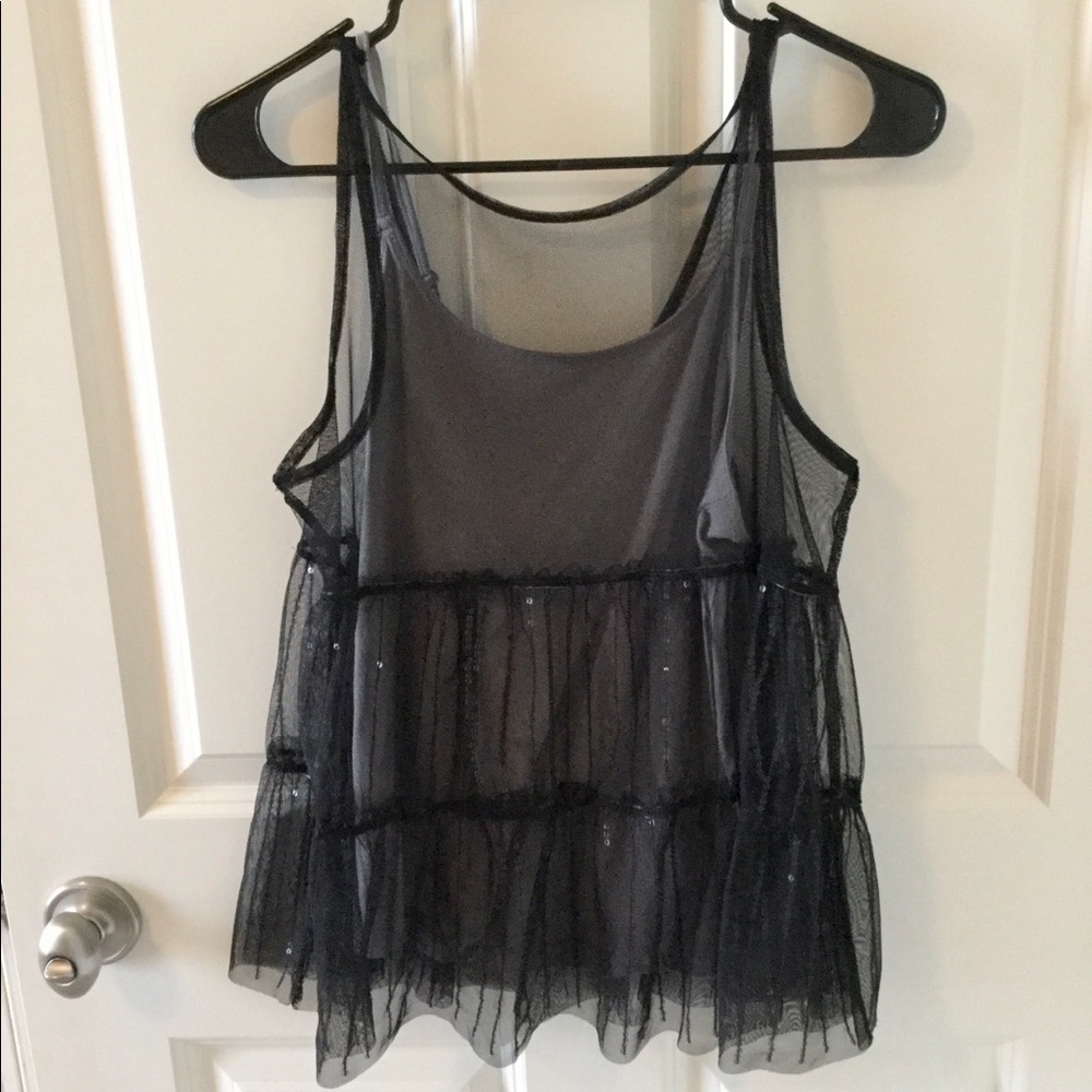 American Eagle cami & net top with sequins